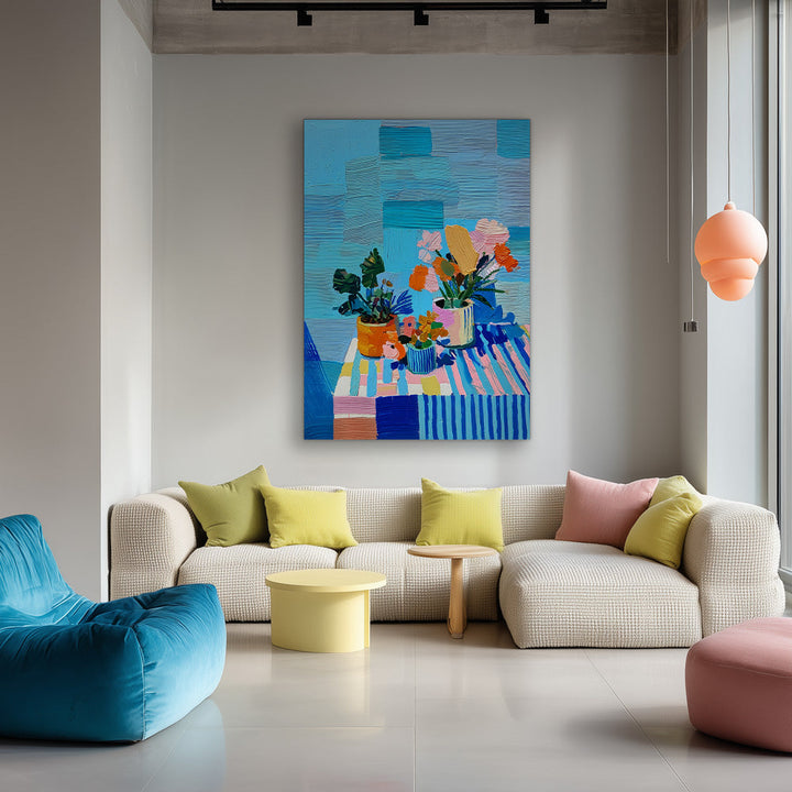Zomerse Bloemenpracht Schilderij