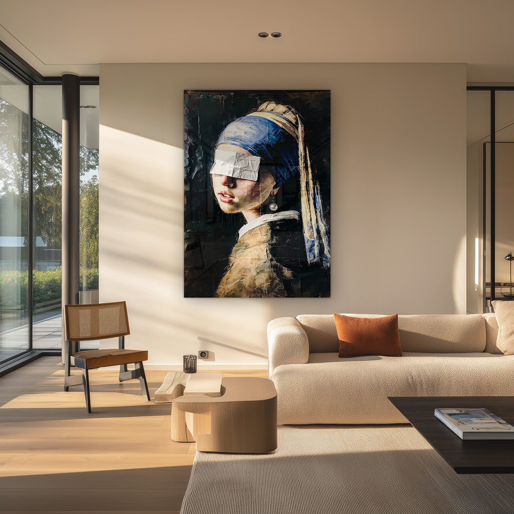 Meisje met de Verborgen Blik Schilderij