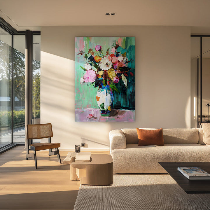 Bloemenexplosie Schilderij