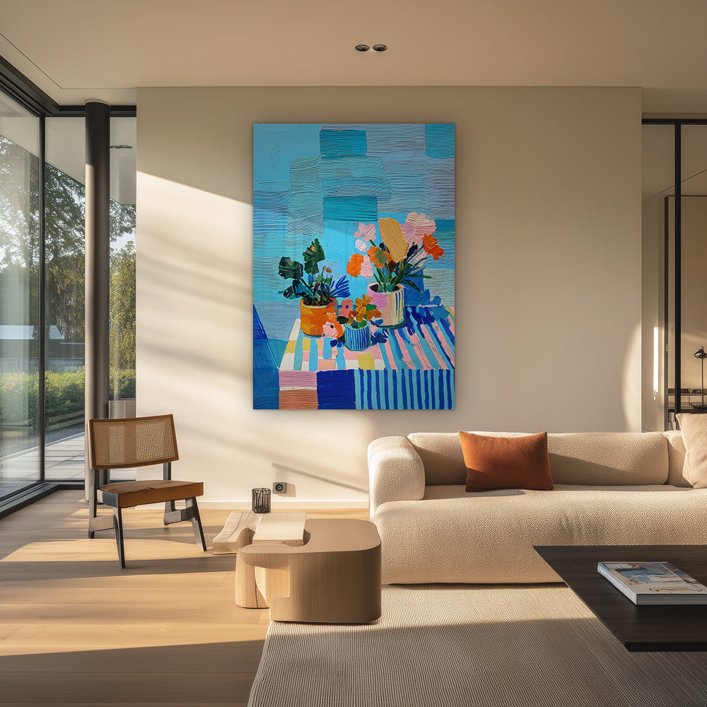 Zomerse Bloemenpracht Schilderij