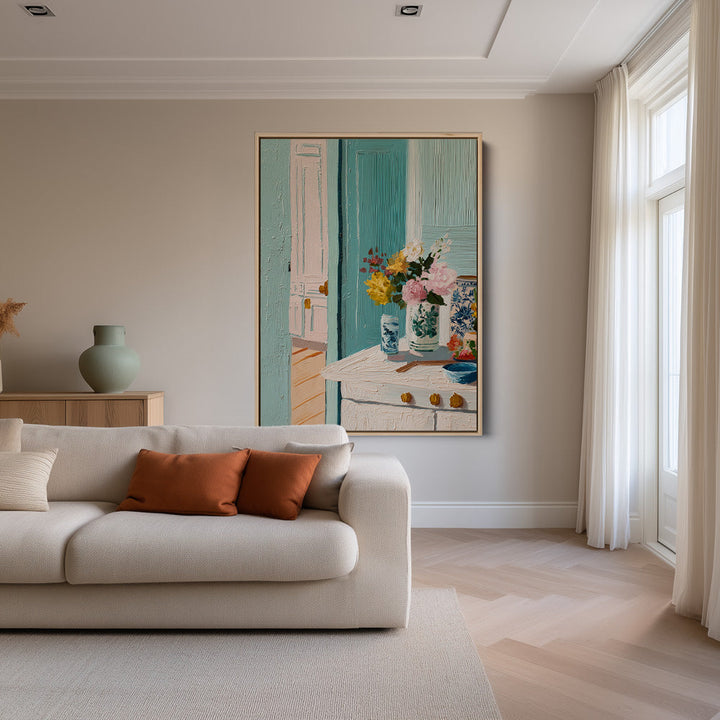Ochtendlicht Interieur Schilderij