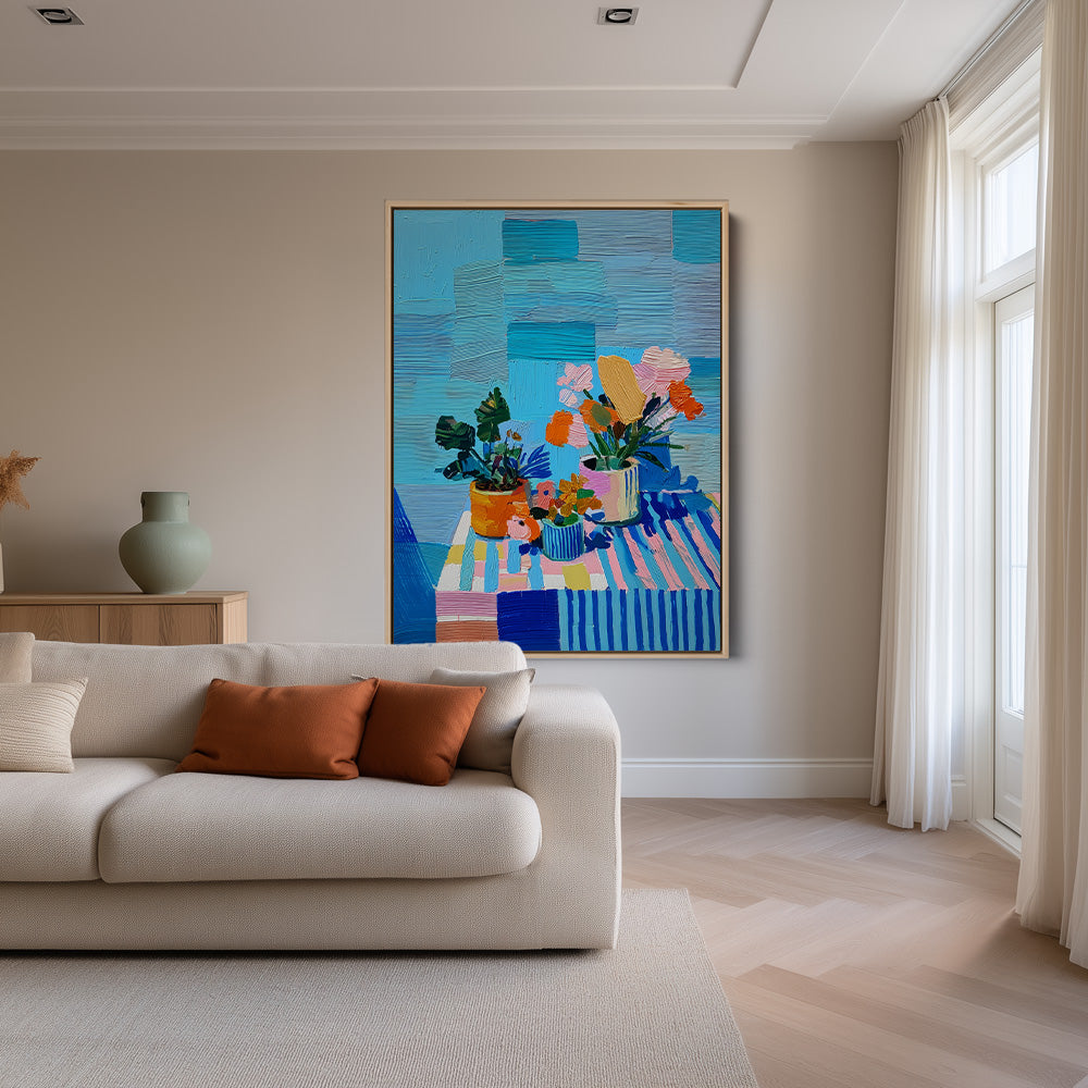 Zomerse Bloemenpracht Schilderij