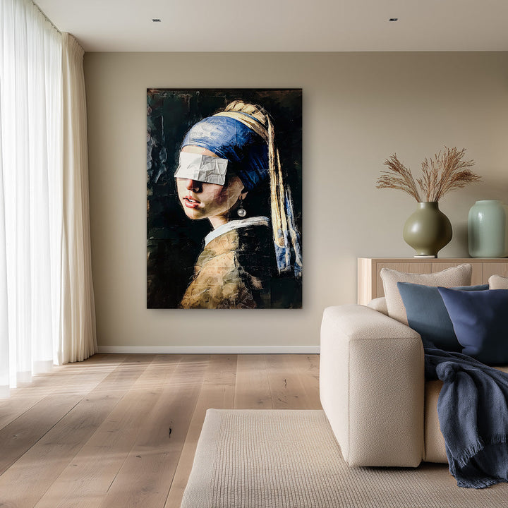Meisje met de Verborgen Blik Schilderij