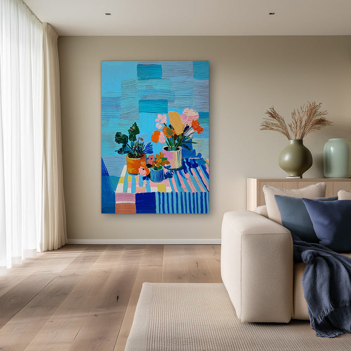 Zomerse Bloemenpracht Schilderij