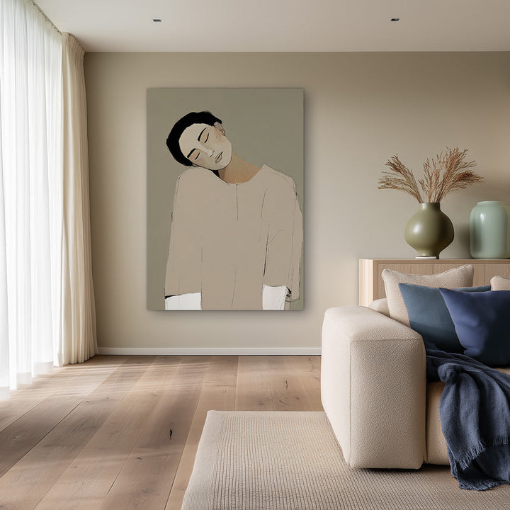 Rust in Beige Schilderij