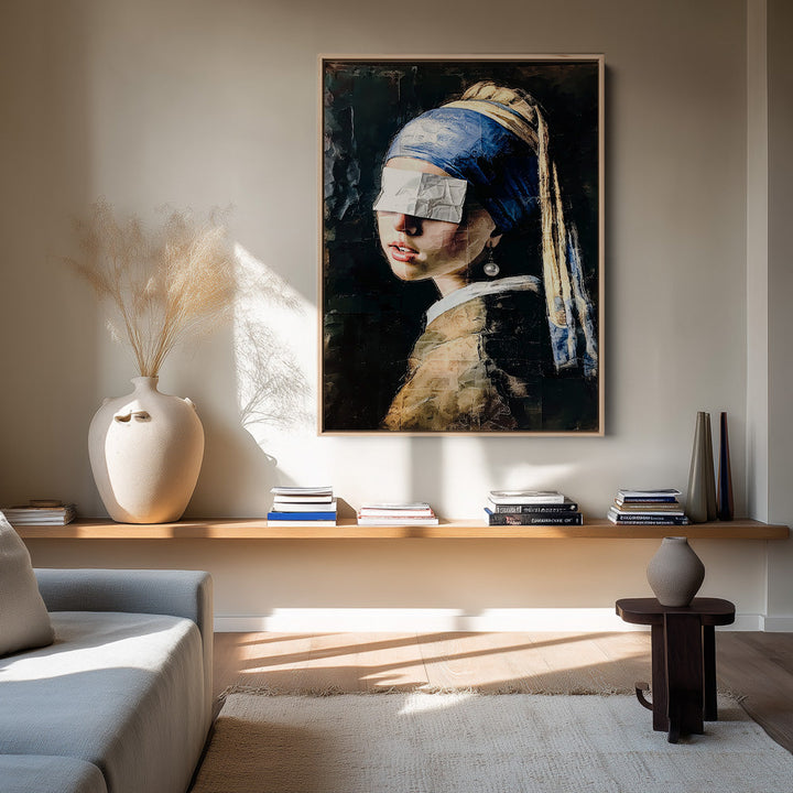 Meisje met de Verborgen Blik Schilderij