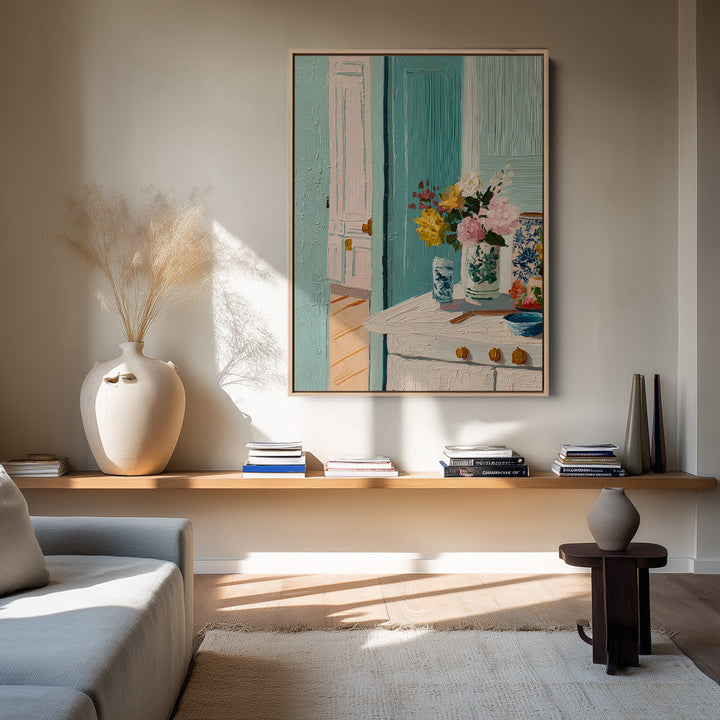 Ochtendlicht Interieur Schilderij