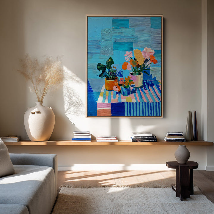 Zomerse Bloemenpracht Schilderij