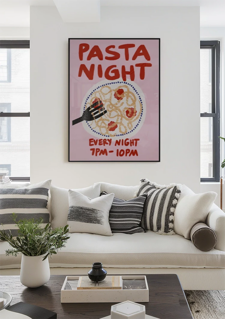 Pasta Night Schilderij