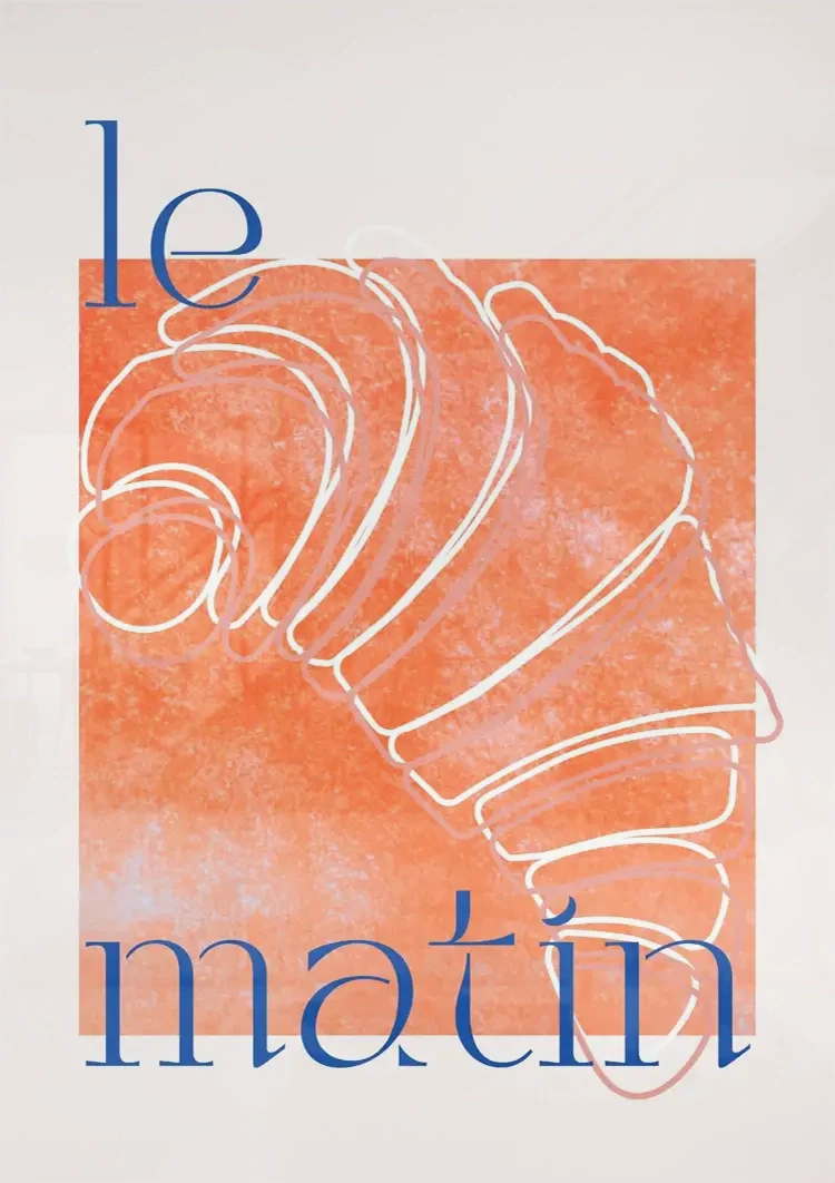 Le Matin Croissant Schilderij