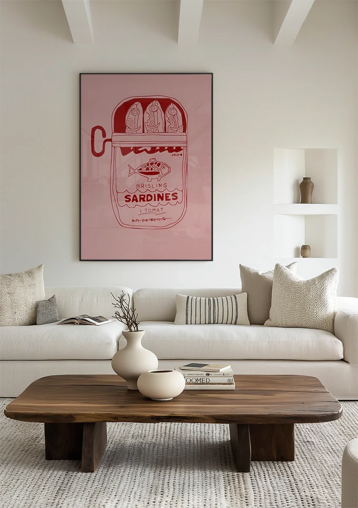 Grafisch Sardineblikje Schilderij