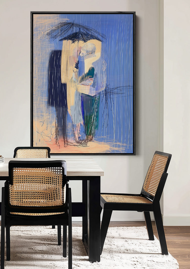 Under Blue Rain Schilderij