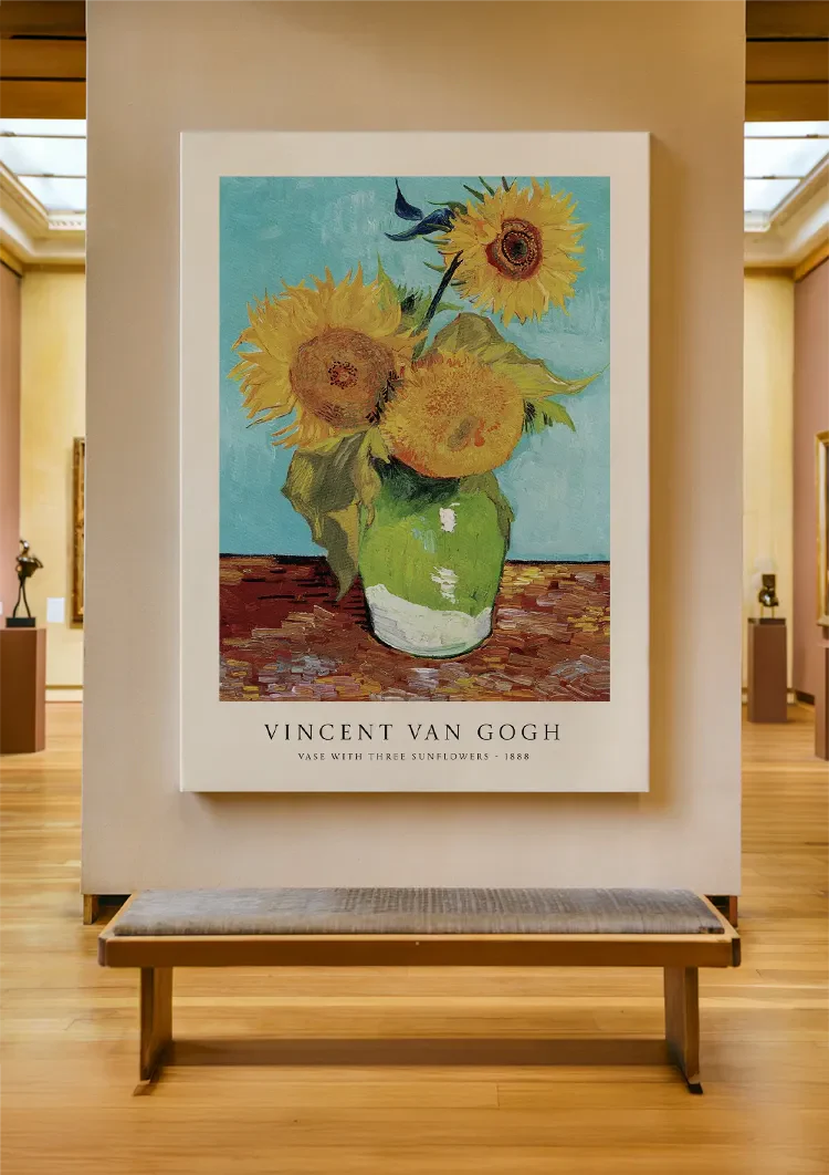 V. Van Gogh Zonnebloemen Vaas Schilderij