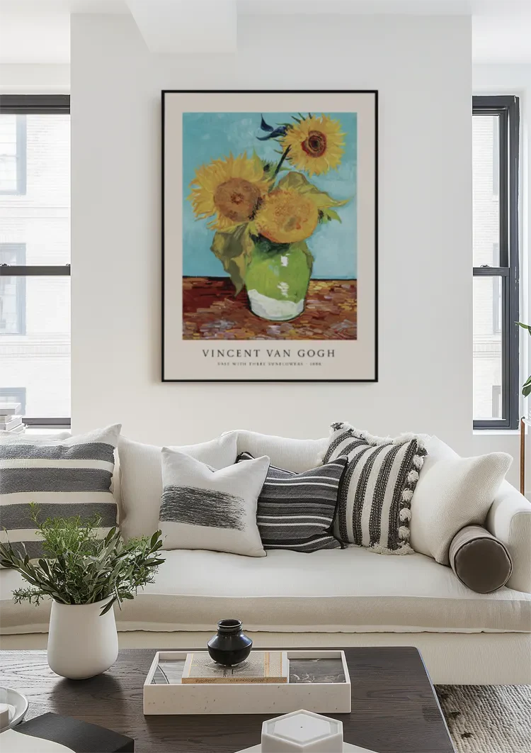 V. Van Gogh Zonnebloemen Vaas Schilderij