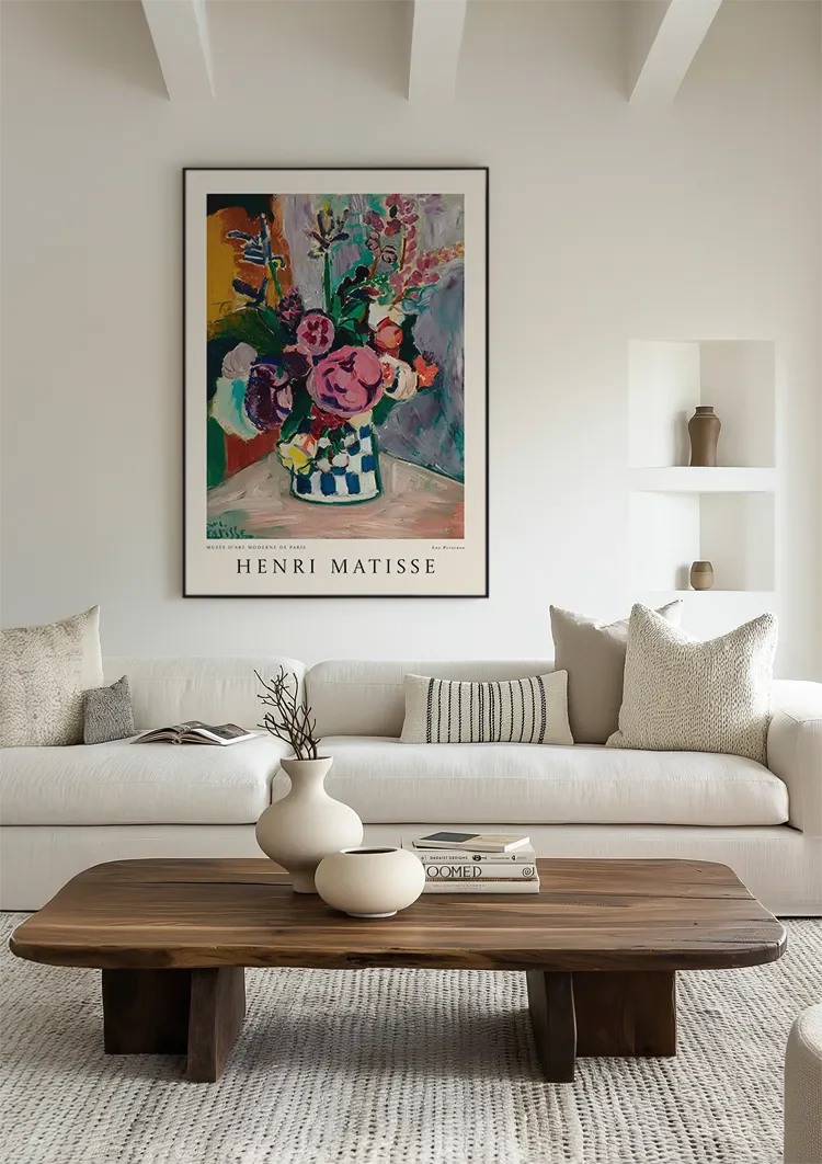 H. Matisse Musee D'Art Moderne De Paris Les Pivoines Schilderij