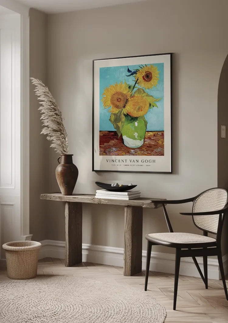 V. Van Gogh Zonnebloemen Vaas Schilderij