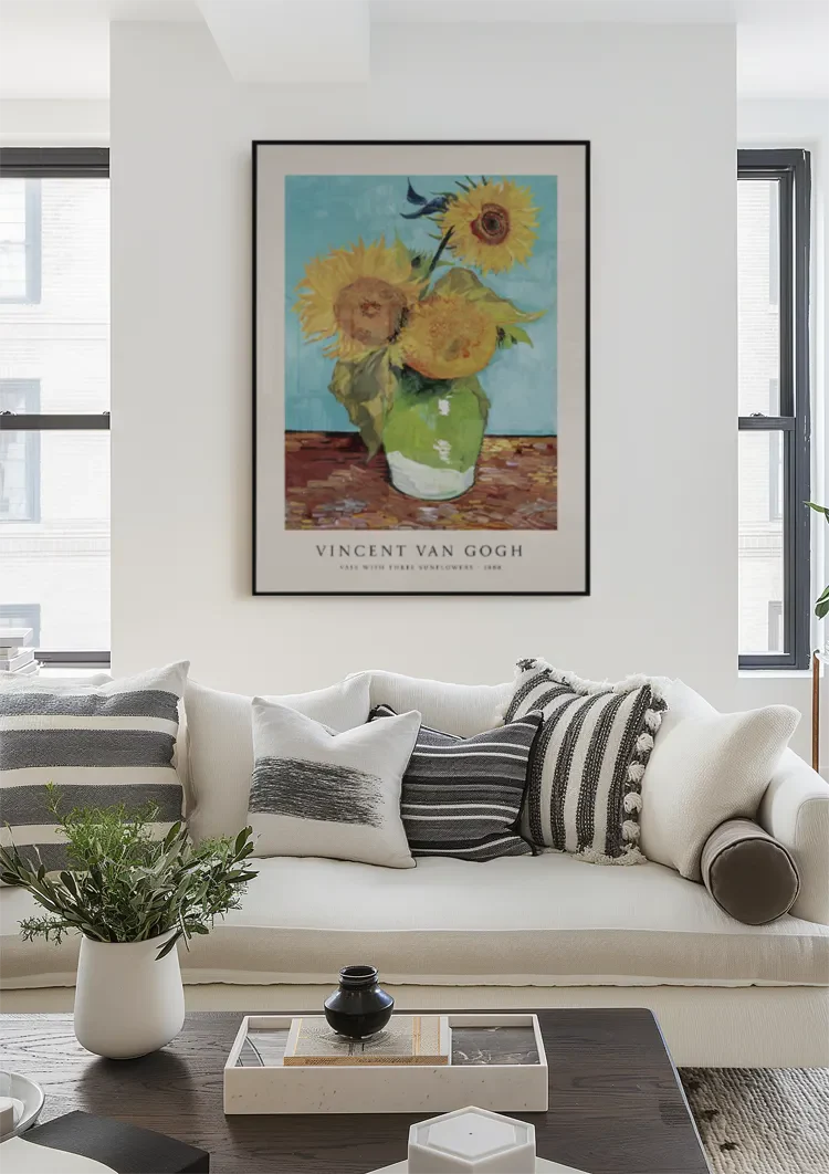 V. Van Gogh Zonnebloemen Vaas Schilderij