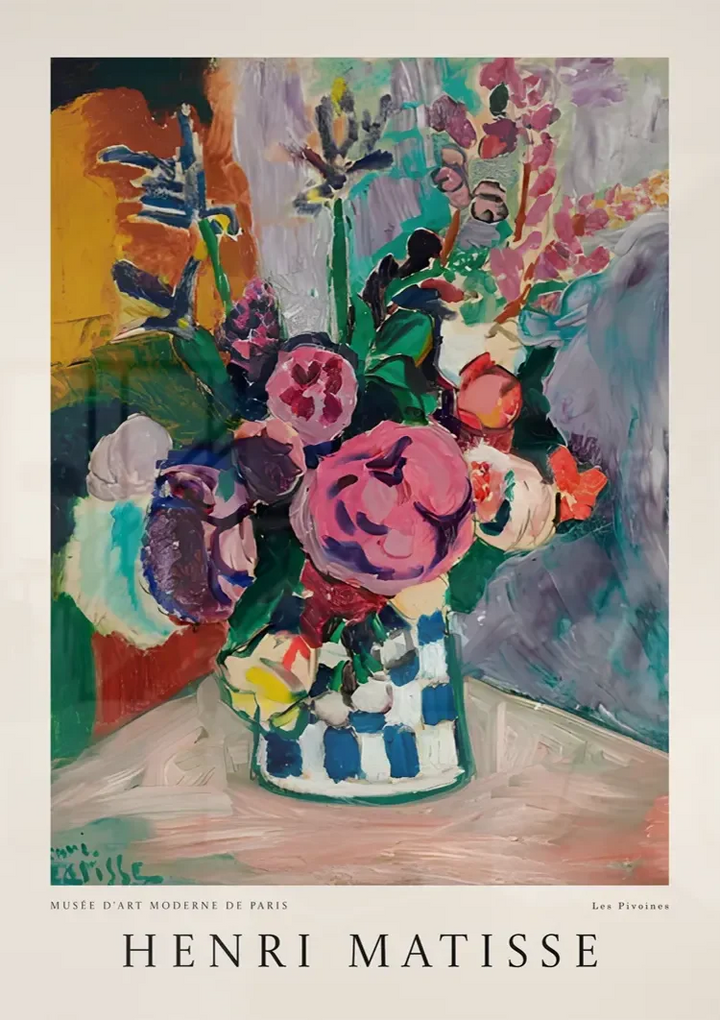 H. Matisse Musee D'Art Moderne De Paris Les Pivoines Schilderij
